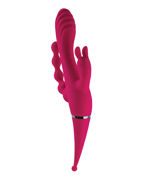 Evolved Novelties INC Vibrators Gender X Four By Four Vibe Burgundy