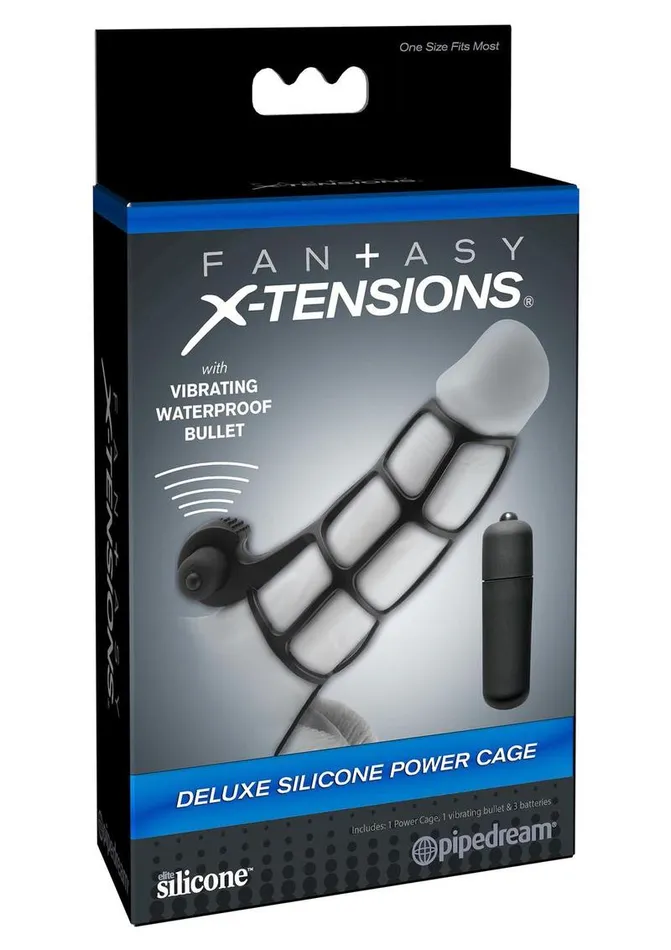 Fantasy XTensions Male Sex Toys Fantasy XTensions Silicone Deluxe Power Vibrating Cock Cage