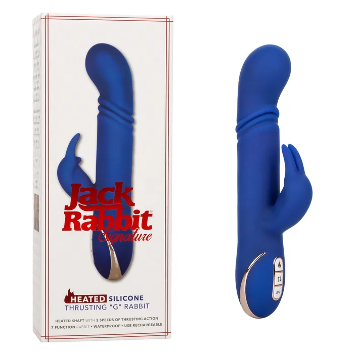 Female Sex Toys CalExotics Jack Rabbit Signature Heated Silicone Thrusting G Rabbit