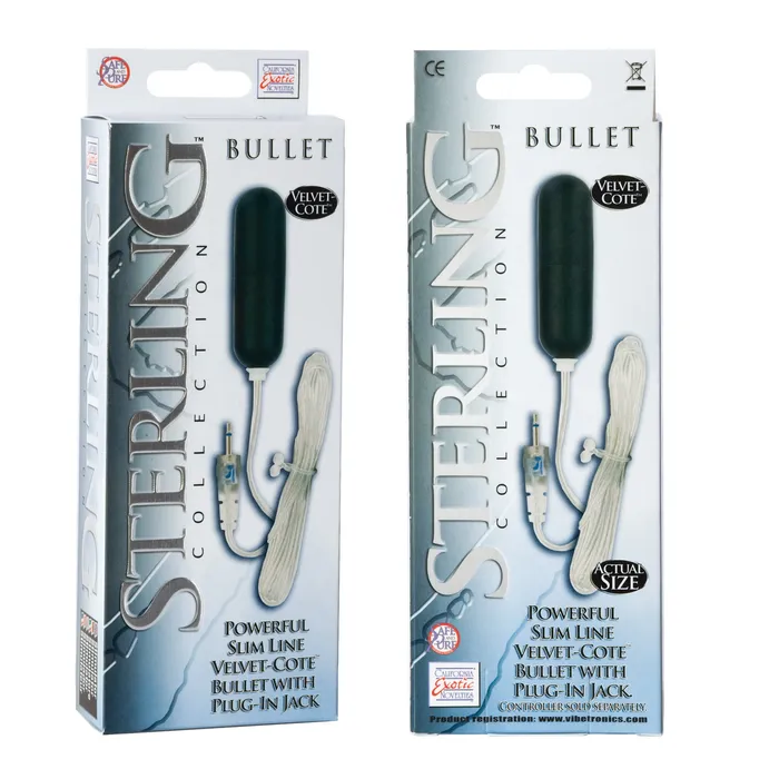 Female Sex Toys CalExotics Sterling Collection Slimline Velvet Cote Bullet