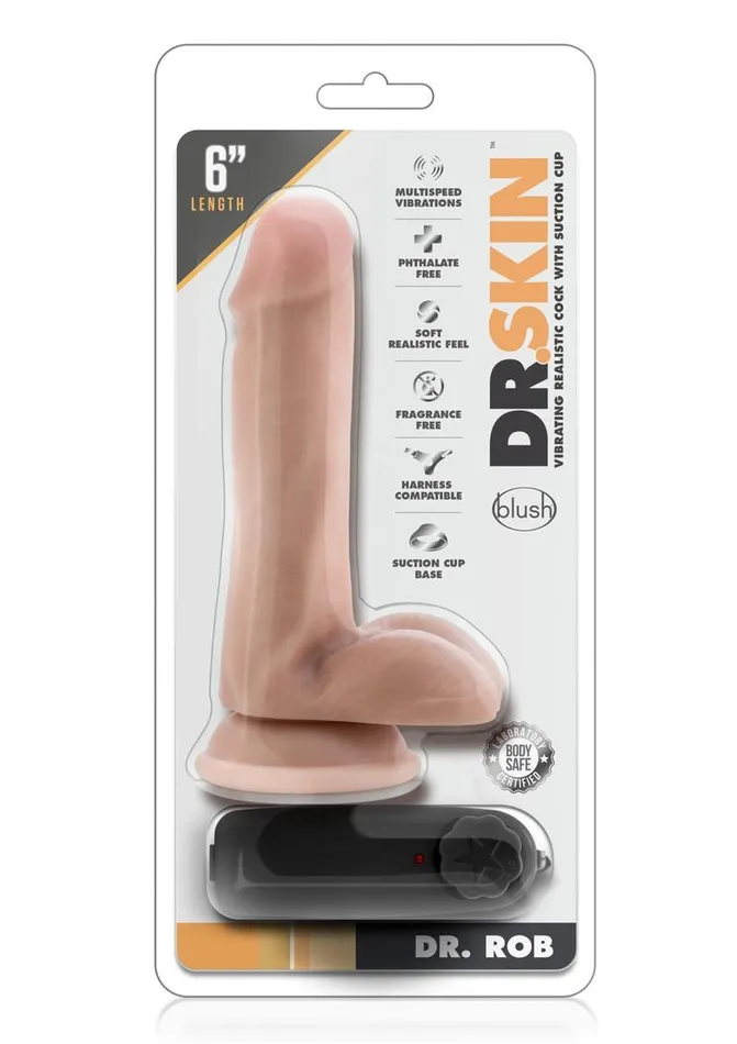 Female Sex Toys Dr Skin Dr Skin Dr Rob Vibrating Dildo with Remote Control