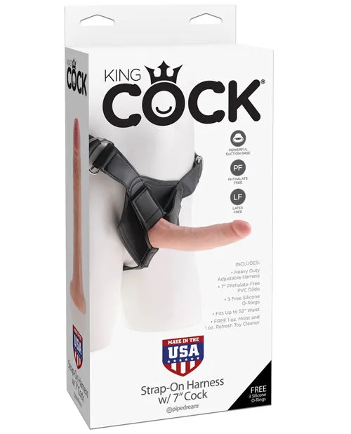 Female Sex Toys King Cock Strap On Harness 7 Cock Flesh Pipedream Products