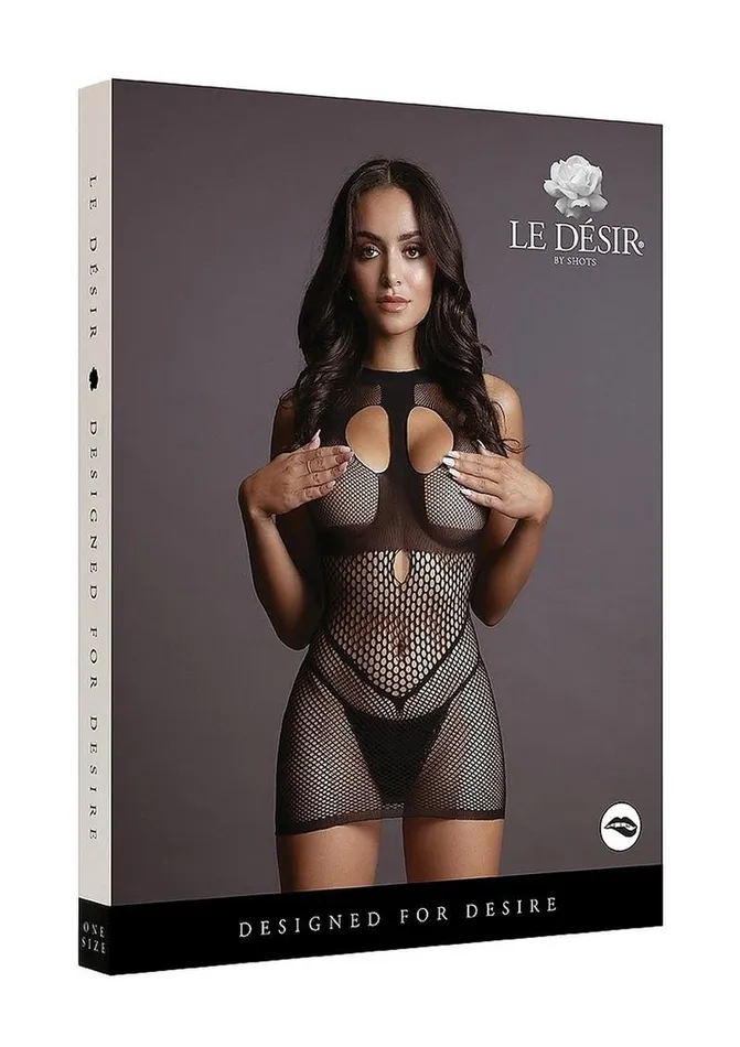 Female Sex Toys Le Desir Le Desir Duo Net Open Cup Mini Dress