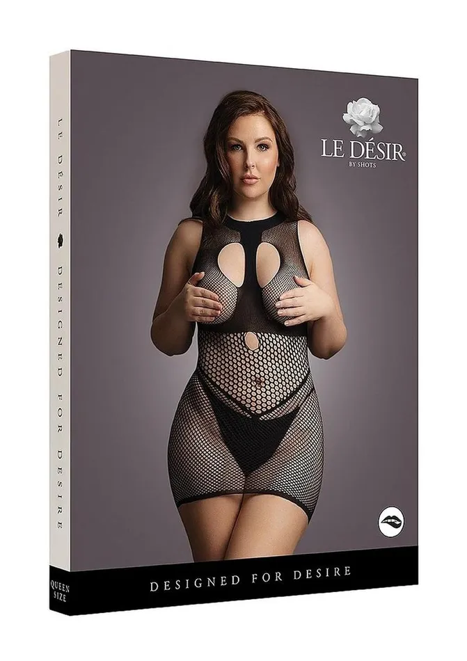 Female Sex Toys Le Desir Le Desir Duo Net Open Cup Mini Dress