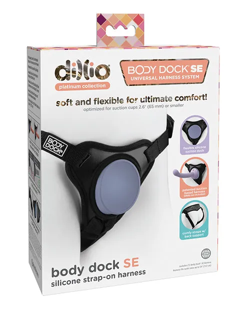 Female Sex Toys Pipedream Products Dillio Platinum Body Dock SE Strap On Harness Black