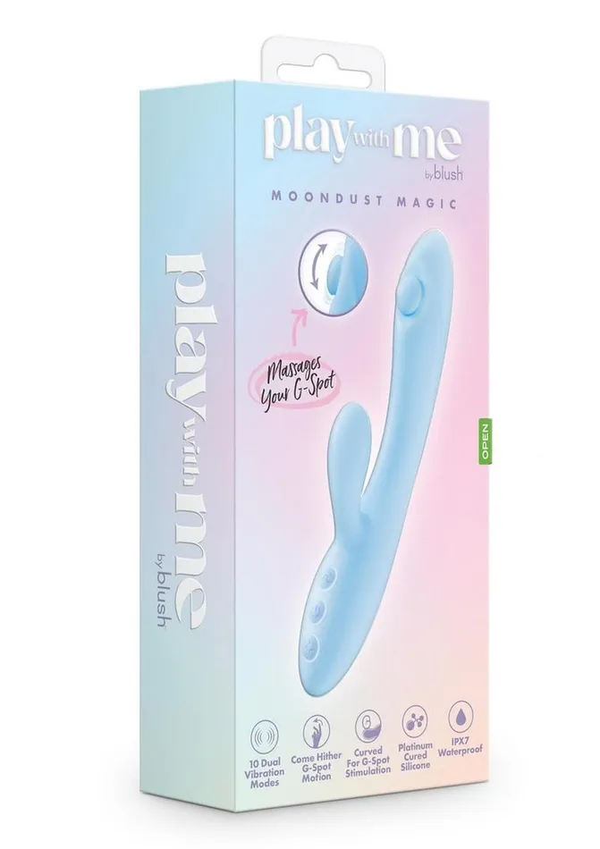 Female Sex Toys Play with Me Moondust Magic Rechargeable Silicone Rabbit Vibrator Play with Me