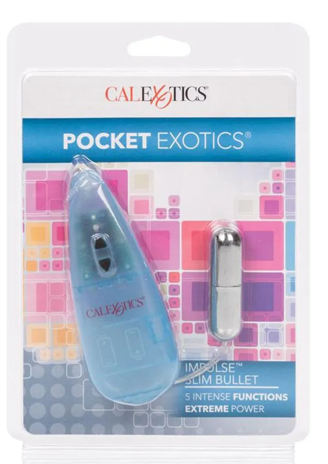 Female Sex Toys Pocket Exotics Pocket Exotics Impulse Slim Silver Bullet