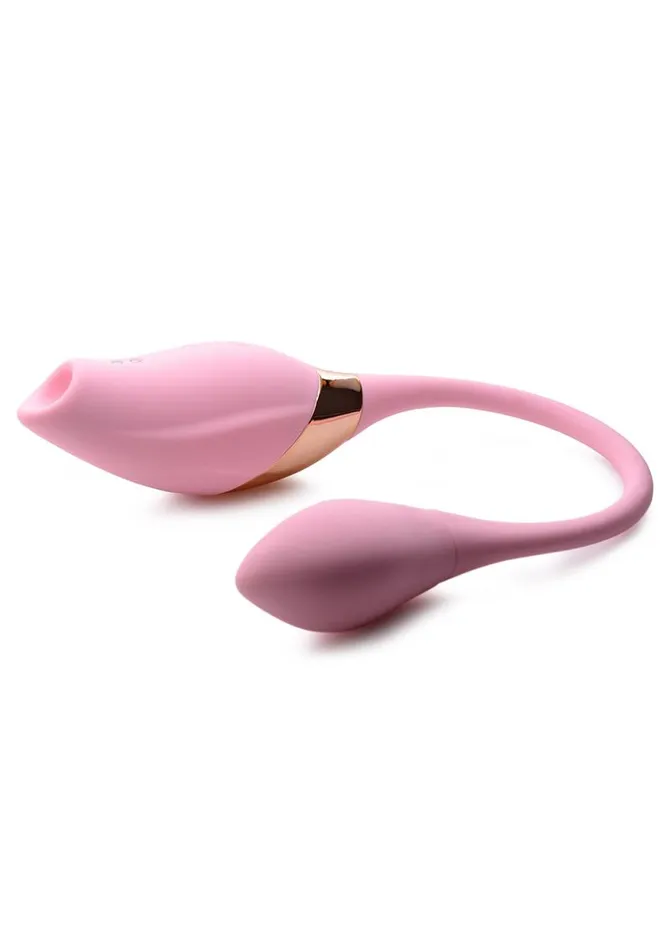 Female Sex Toys SHEGASM Inme Shegasm 8x Tandem Plus Rechargeable Silicone Suction Clitoral Stimulator and Egg