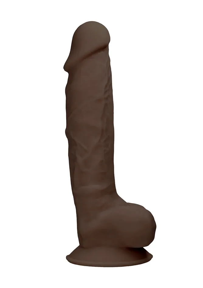 Female Sex Toys Shots America Silicone Dildo With Balls 228 Cm Brown