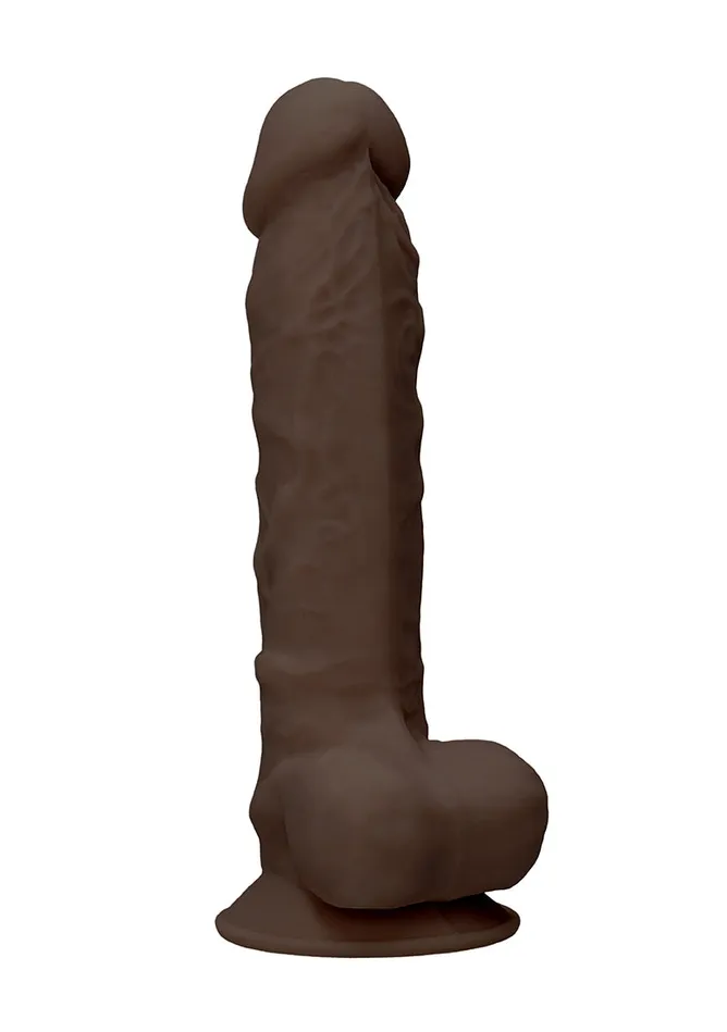 Female Sex Toys Shots America Silicone Dildo With Balls 228 Cm Brown