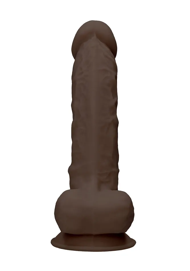 Female Sex Toys Shots America Silicone Dildo With Balls 228 Cm Brown