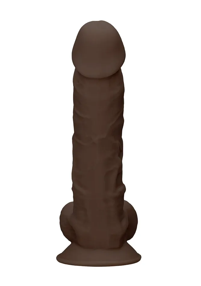 Female Sex Toys Shots America Silicone Dildo With Balls 228 Cm Brown