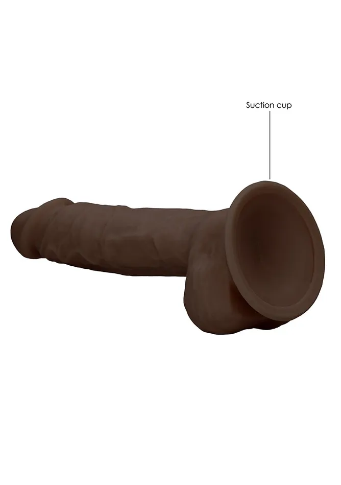 Female Sex Toys Shots America Silicone Dildo With Balls 228 Cm Brown