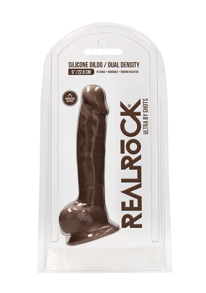 Female Sex Toys Shots America Silicone Dildo With Balls 228 Cm Brown