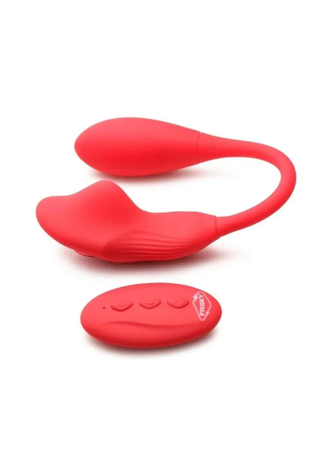 Frisky Female Sex Toys Frisky Double Love Connection Rechargeable Silicone Panty Vibe with Remote