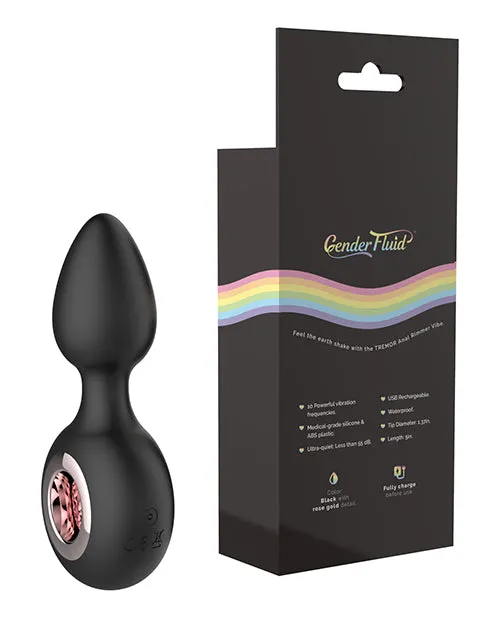 Gender Fluid Tremor Ring Plug Anal Vibe Black Thank Me Now INC Anal