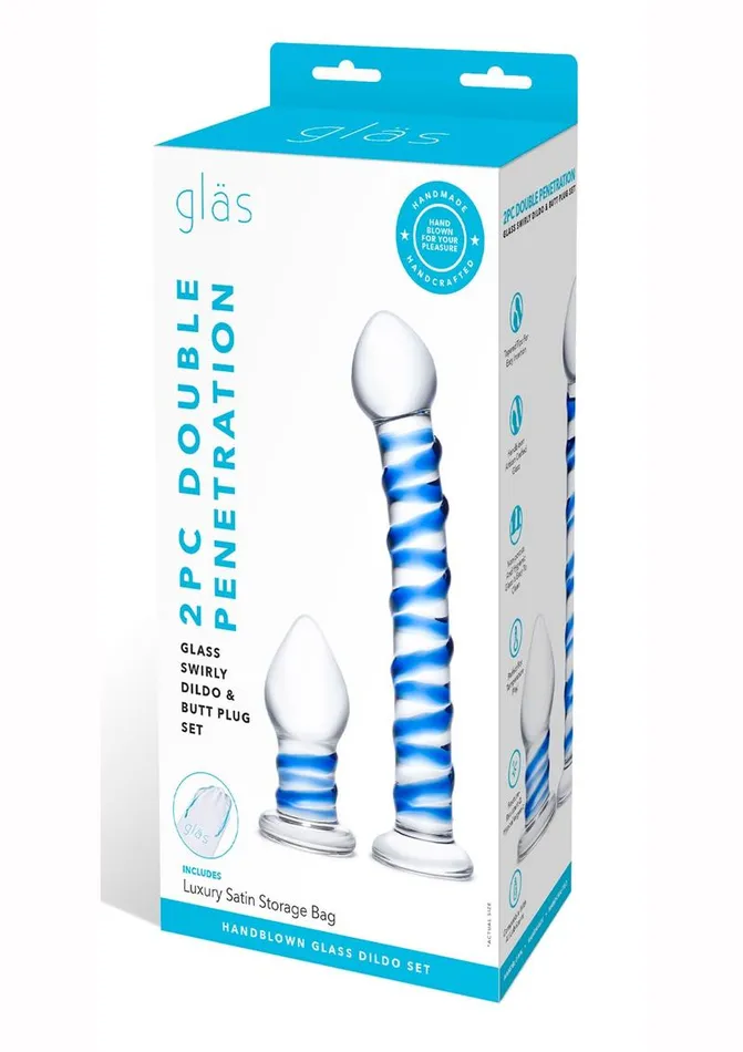 Glas Dildos Glas Swirly Dildo and Buttplug