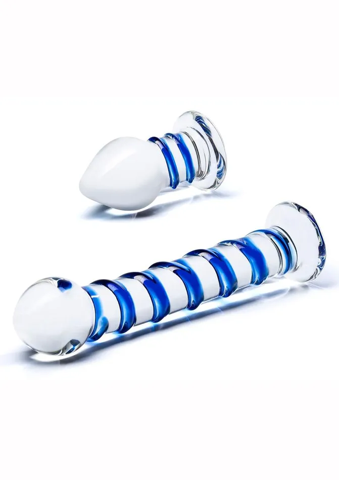 Glas Dildos Glas Swirly Dildo and Buttplug