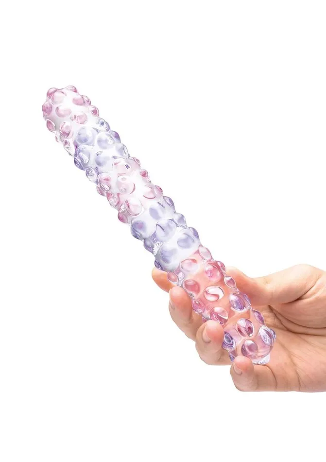 Glas Purple Rose Glass Nubby Dildo Glas Dildos