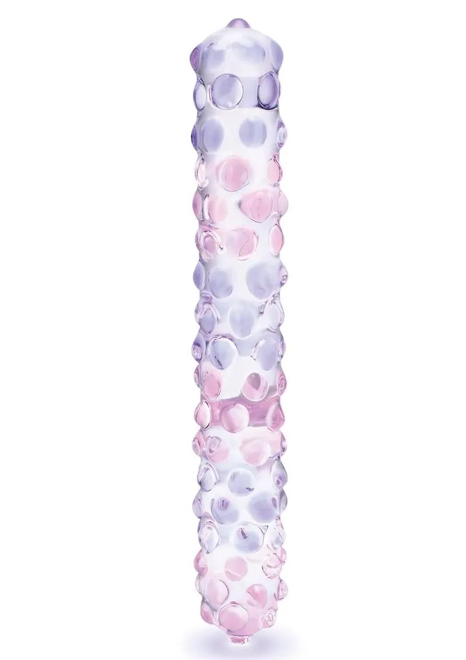 Glas Purple Rose Glass Nubby Dildo Glas Dildos