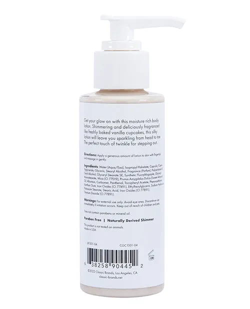 Glow Pink Cupcake Shimmer Body Lotion 4 oz Gold Classic Brands Vibrators
