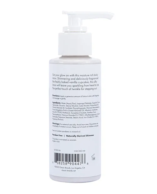 Glow Pink Cupcake Shimmer Body Lotion 4 oz Silver Classic Brands Vibrators