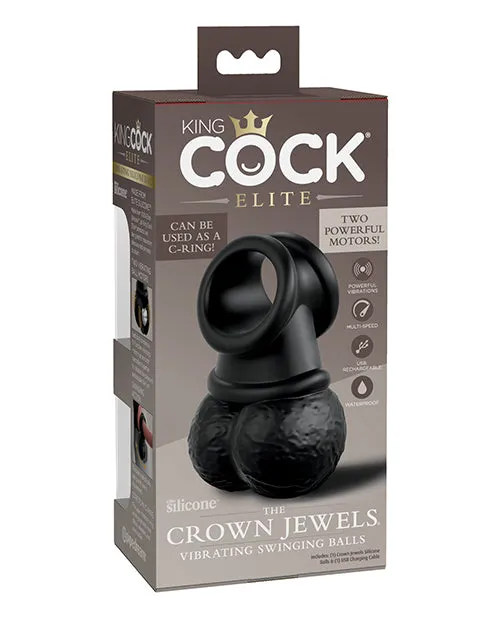 King Cock Elite Vibrating Balls Black Pipedream Products Dildos