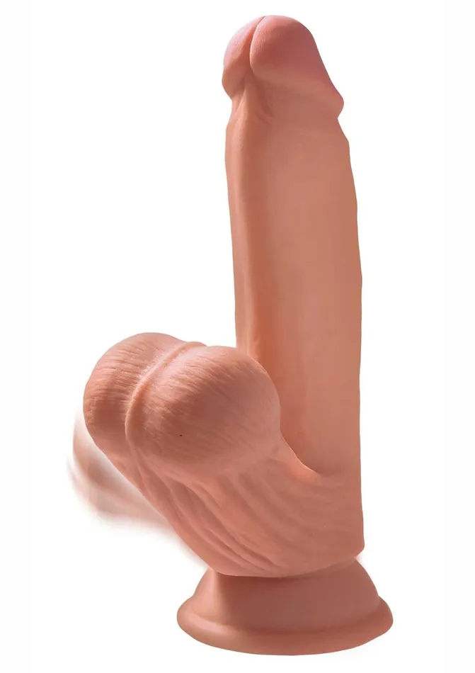 King Cock King Cock Plus Triple Density Dildo with Swinging Balls Dildos