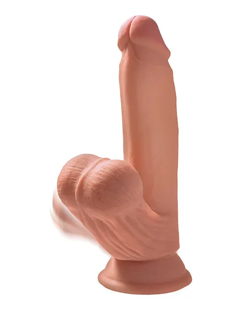 King Cock Plus 7 Triple Density Cock with Swinging Balls Tan Pipedream Products Dildos