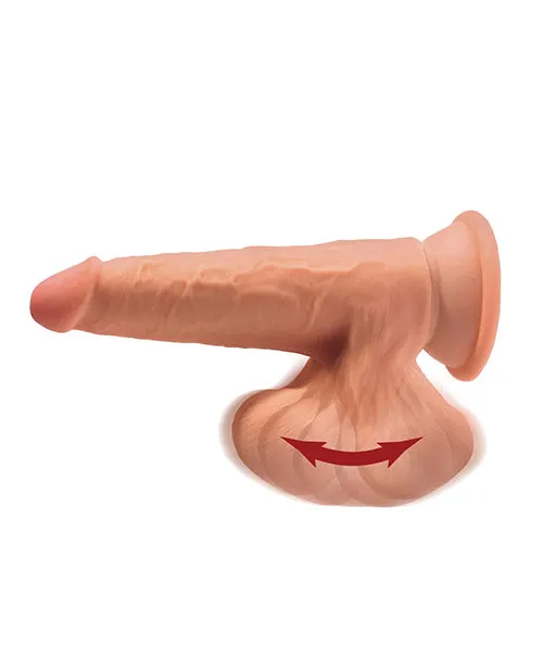 King Cock Plus 7 Triple Density Cock with Swinging Balls Tan Pipedream Products Dildos