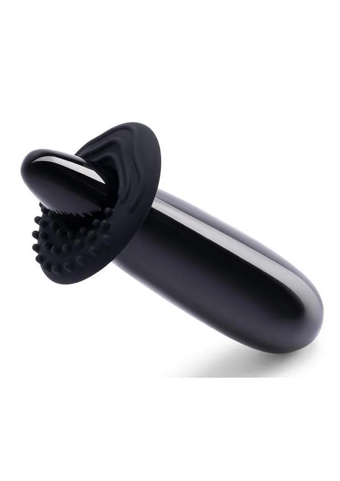 Le Wand Crystal Wand Probe with Silicone Ring Black Obsidian Le Wand Male Sex Toys