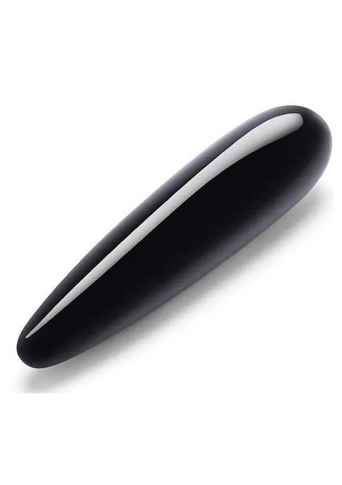 Le Wand Crystal Wand Probe with Silicone Ring Black Obsidian Le Wand Male Sex Toys