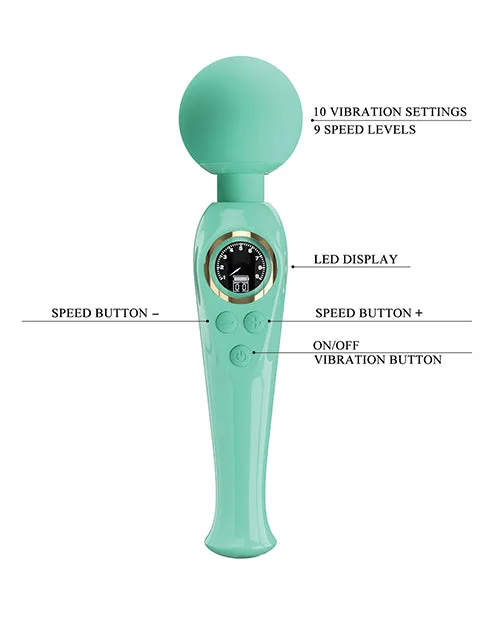 Liaoyang Baile Health Care Produ Vibrators Skylar LED Digital Display Wand Turquoise