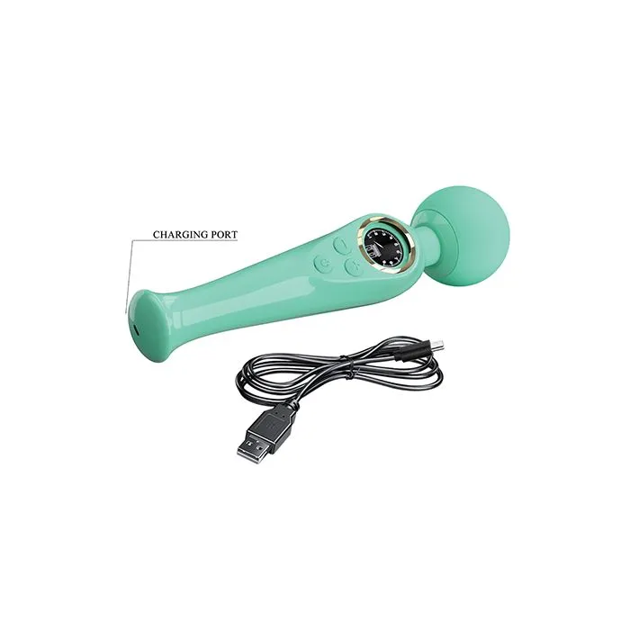 Liaoyang Baile Health Care Produ Vibrators Skylar LED Digital Display Wand Turquoise