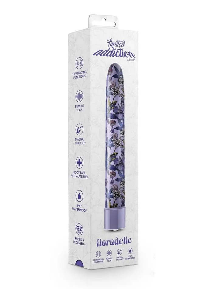 Limited Addiction Vibrators Limited Addiction Floradelic Rechargeable Slimline Vibrator
