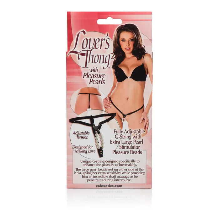 Lovers Thong w Pleasure Pearls CalExotics Vibrators