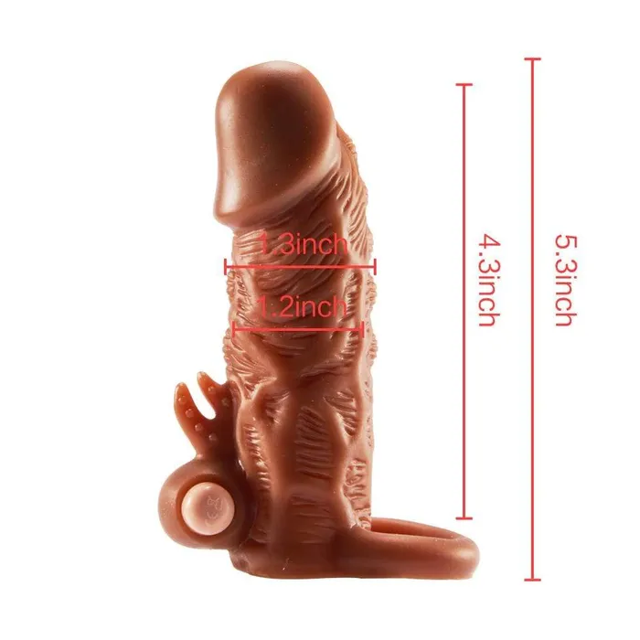 Male Sex Toys ADLTOYFUN 53 Thicken Lengthen Vibrating Penis Sleeve