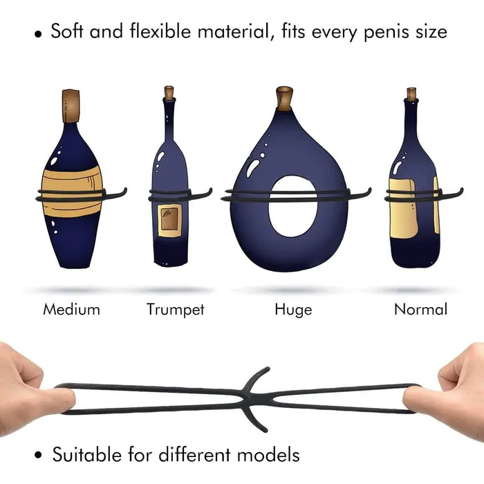 Male Sex Toys ADLTOYFUN Testicle Ring Dual Penis Cock Ring