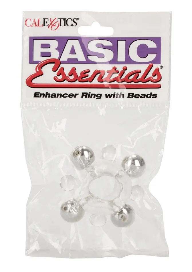 Male Sex Toys Basic Essentials Basic Essentials Enhancer Cock Ring with Beads