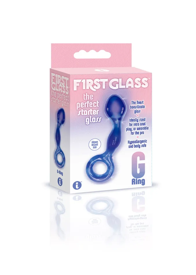 Male Sex Toys Icon Brands The 9s First Glass GRing Anal Pussy Stimulator