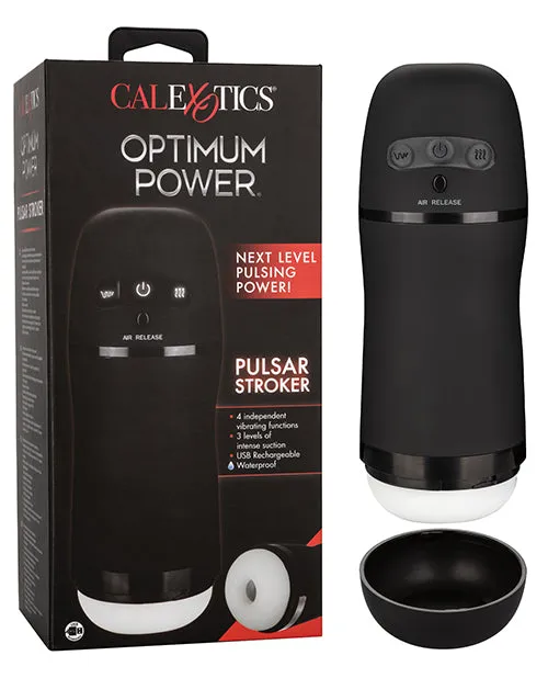 Male Sex Toys Optimum Power Pulsar Stroker Black California Exotic Novelties