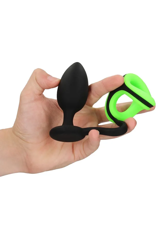 Male Sex Toys Shots America Butt Plug With Cock Ring Ball Strap Glow In The Dark