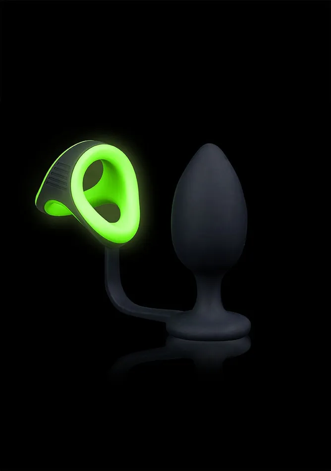 Male Sex Toys Shots America Butt Plug With Cock Ring Ball Strap Glow In The Dark