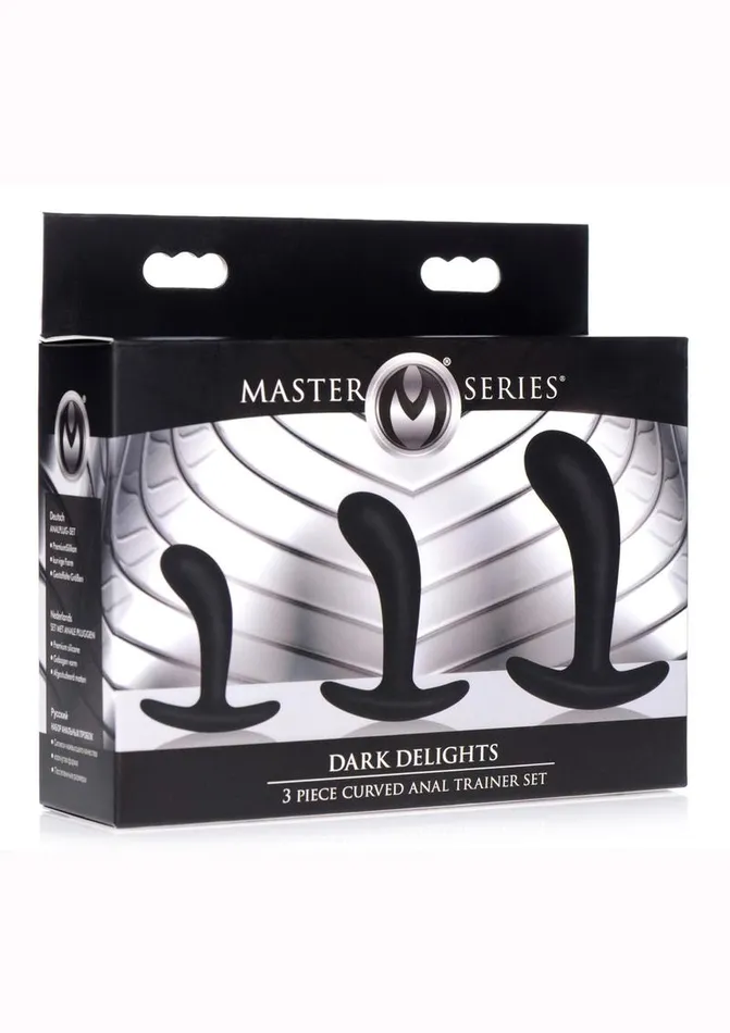 Master Series Dark Delights Curved Silicone Anal Trainer Master Series Male Sex Toys