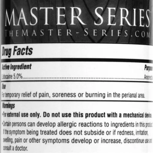 Master Series Jizz Cum Anal Desensitizing Lube Master Series Male Sex Toys