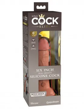 Nice and nasty Bz King Cock Elite 6 Inch Silicone Dual Density Cock Tan Dildos