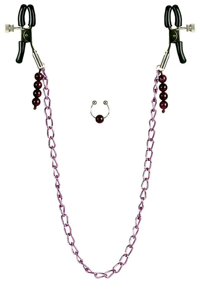 Nipple Play Vibrators Nipple Play Purple Chain Nipple Clamps