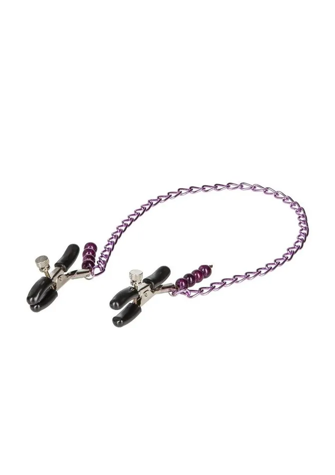 Nipple Play Vibrators Nipple Play Purple Chain Nipple Clamps