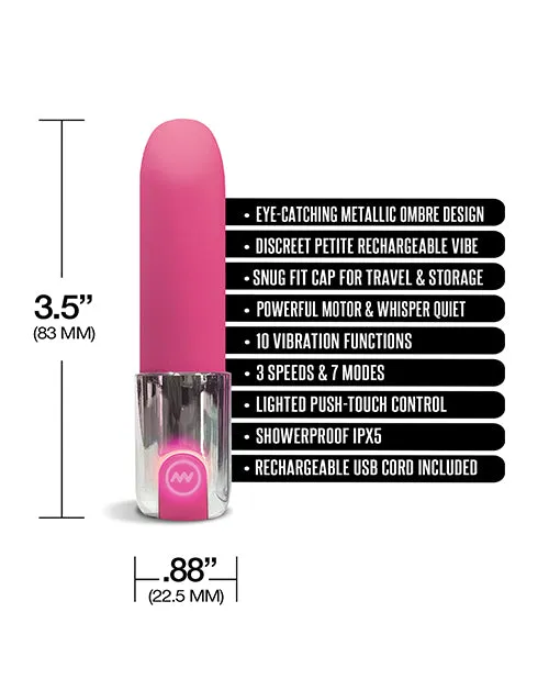 Nixie Smooch Lipstick Vibrator Pink Ombre Global Novelties LLC Vibrators