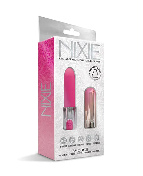 Nixie Smooch Lipstick Vibrator Pink Ombre Global Novelties LLC Vibrators